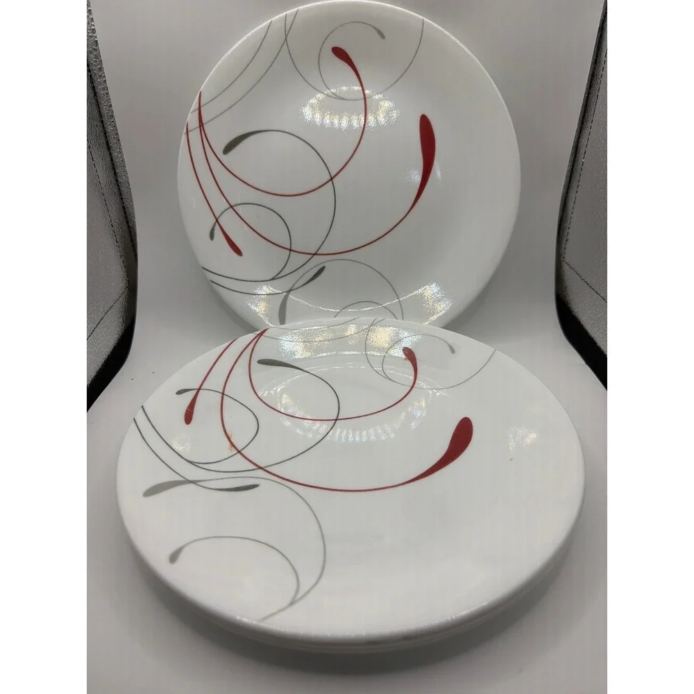 FOUR (4) Corelle Splendor Round Salad Lunch Plates 8.5